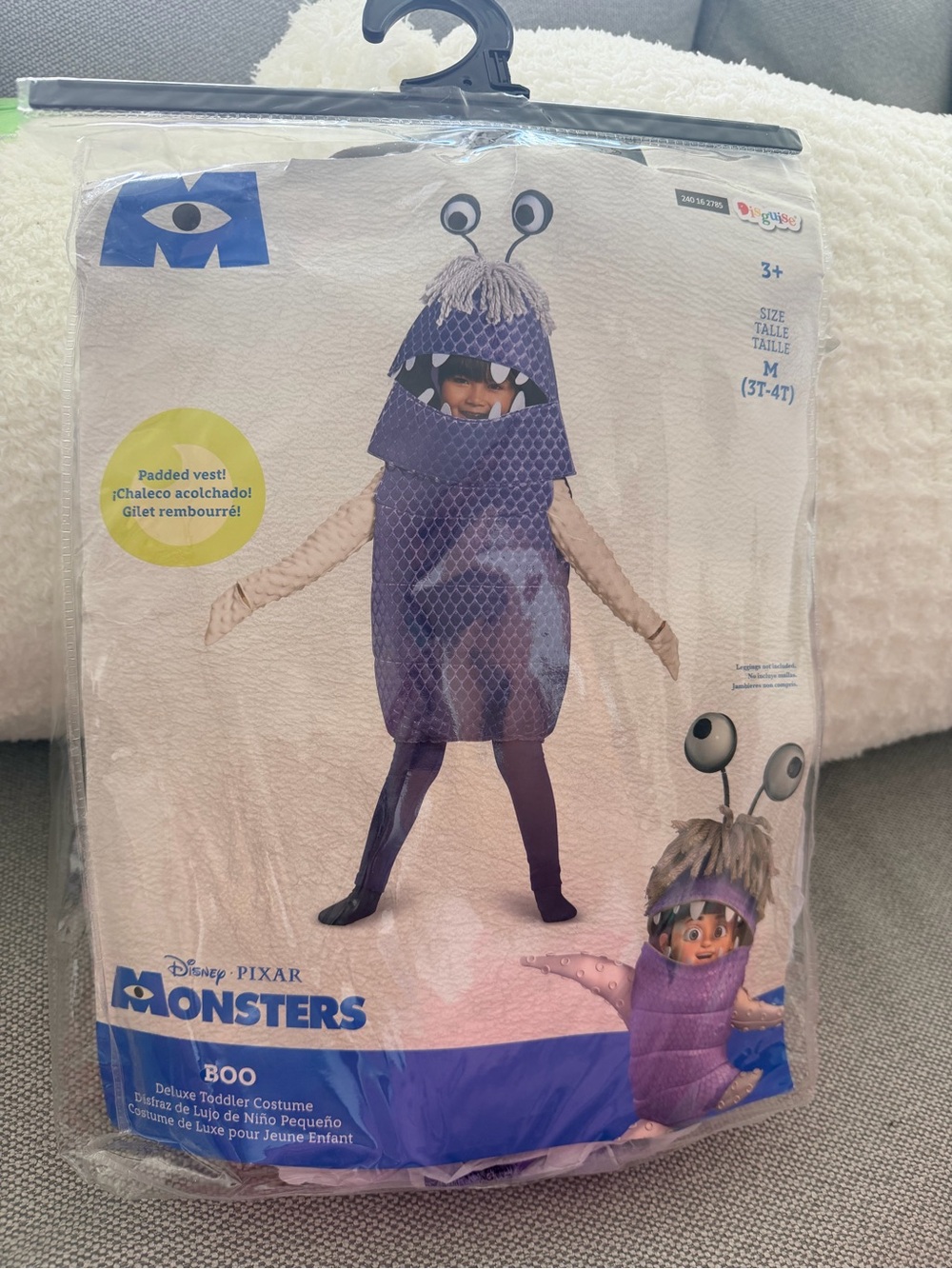 Disney Monsters Boo Toddler Costume -3T-4T